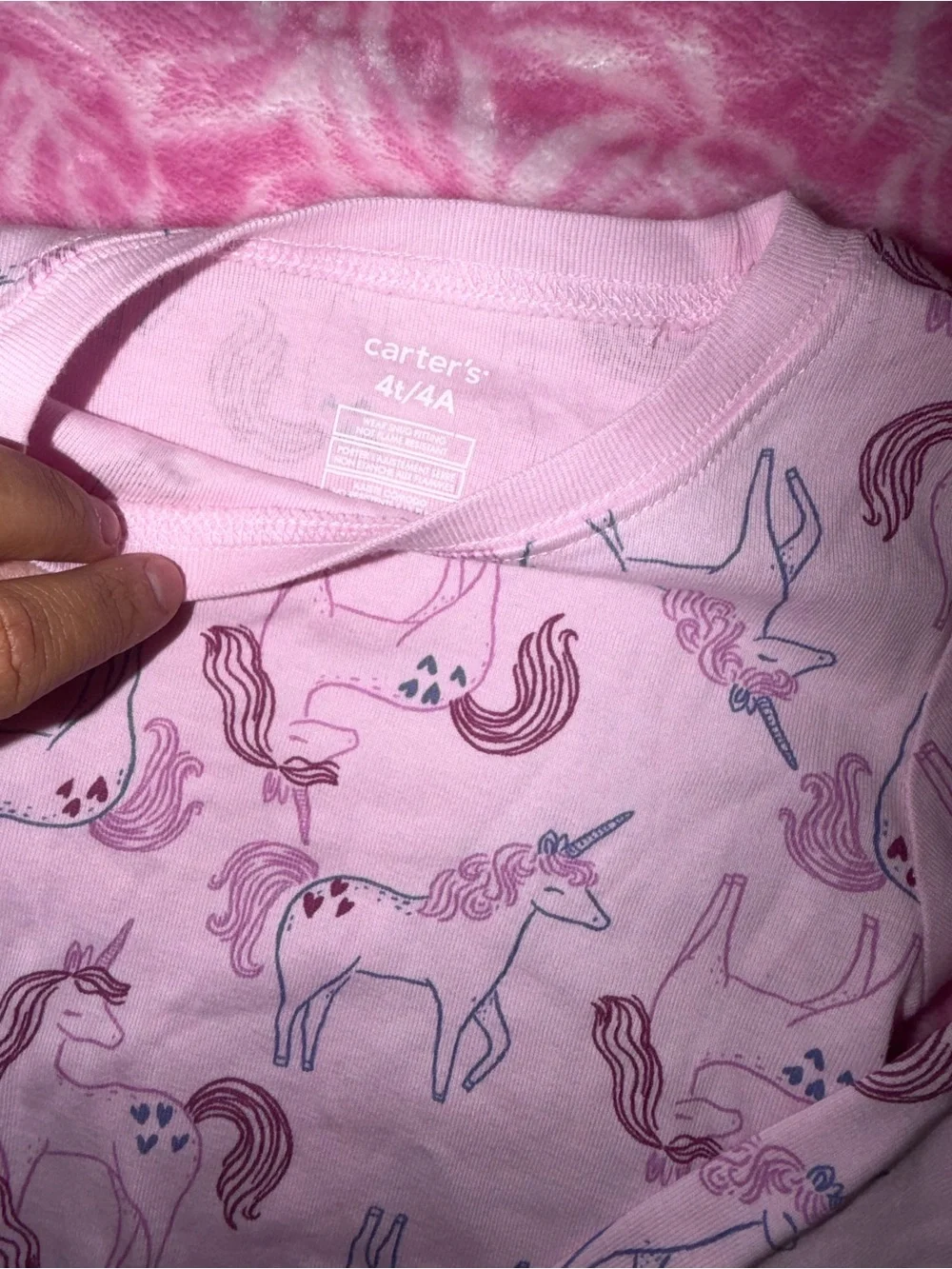 Carter's Pink Unicorn Long Sleeve Pajama Set